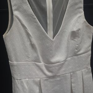 American Living White Dress with Sheer Detail